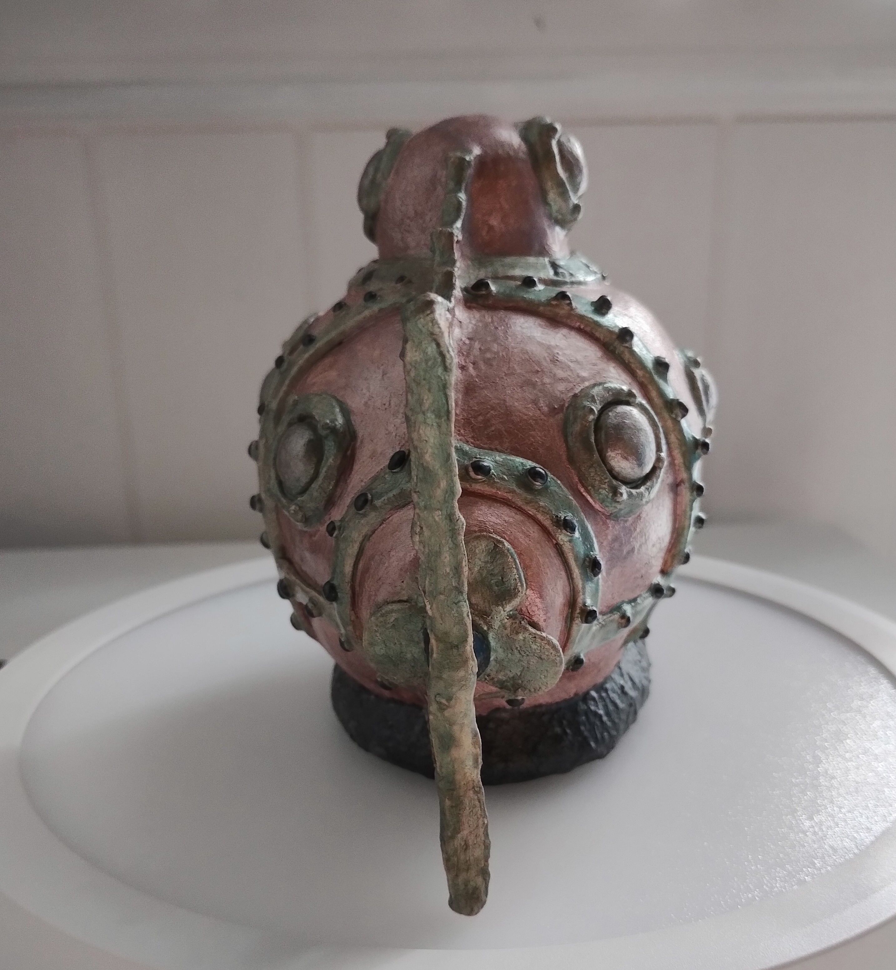 Nautilus sandstone sculpture. Unique handmade piece.