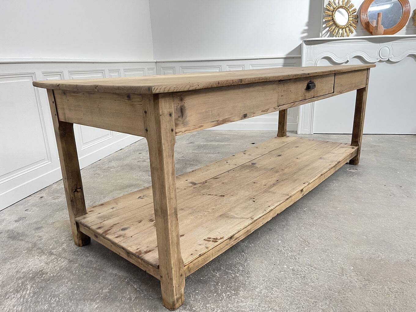 Old pine draper's table