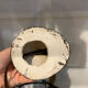 50s ceramic lamp base Vallauris black and yellow