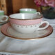 Coffee cups earthenware of Saint Amand , iron earth , Sarreguemines , vintage French , s