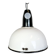 Industrial soviet white enamel pendant lamp, 1960s