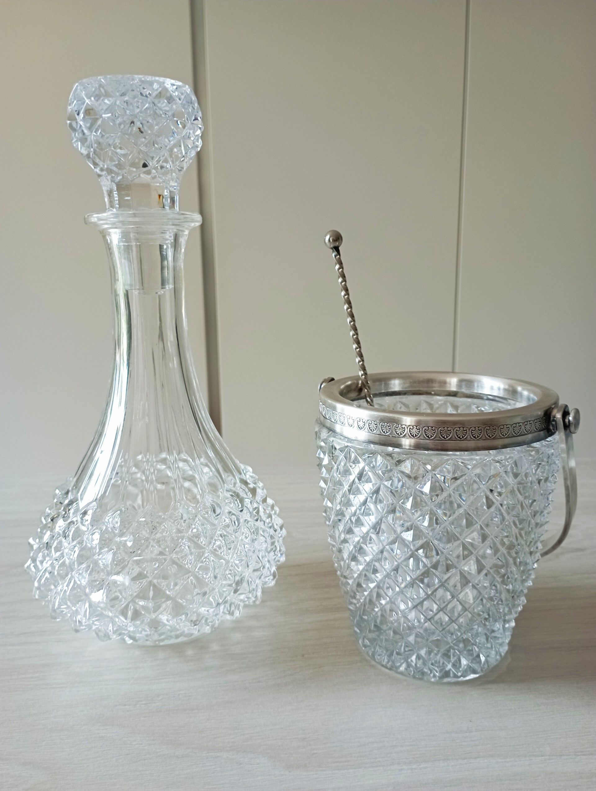 Carafe and ice bucket from the 60s