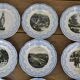 Set of 12 souvenir plates of Lourdes Digoin & Sarreguemines