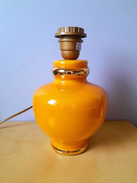 Lampe en céramique craquelée, Le Dauphin 1980.