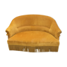 Velvet fringed sofa