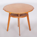 Small Mid Century Table, Made in Czechia, 1950s, Original Condition, Oak