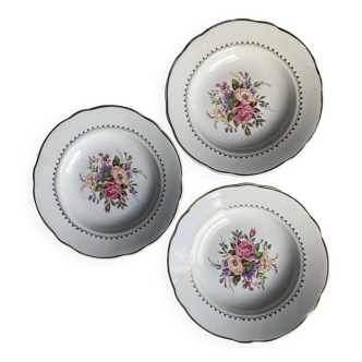 Lunéville e flower soup plates