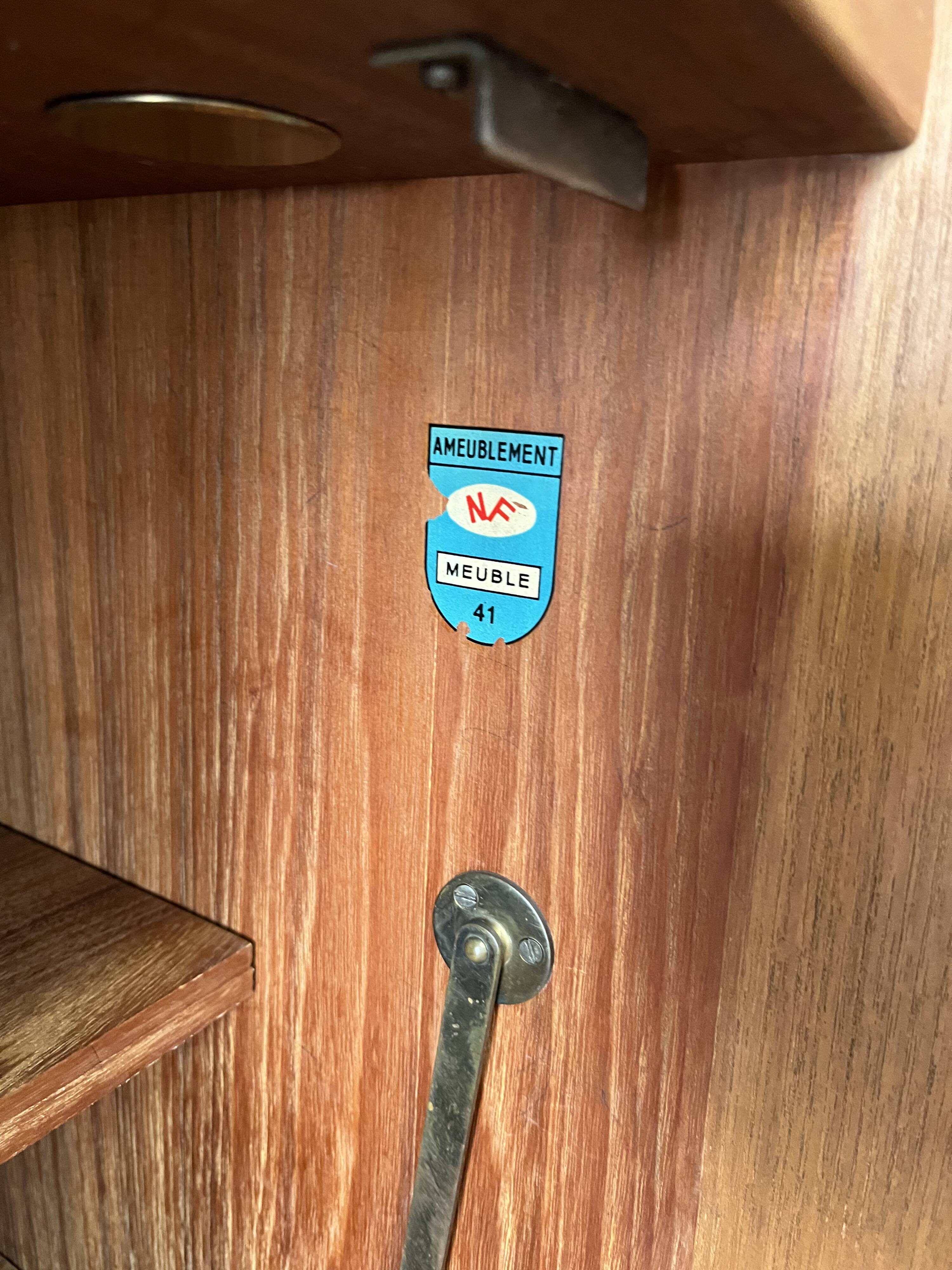 Enfilade haute scandinave en teck 1970
