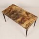 Table basse rectangulaire en parchemin par Aldo Tura 1950