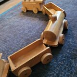Old wooden train - beech toy