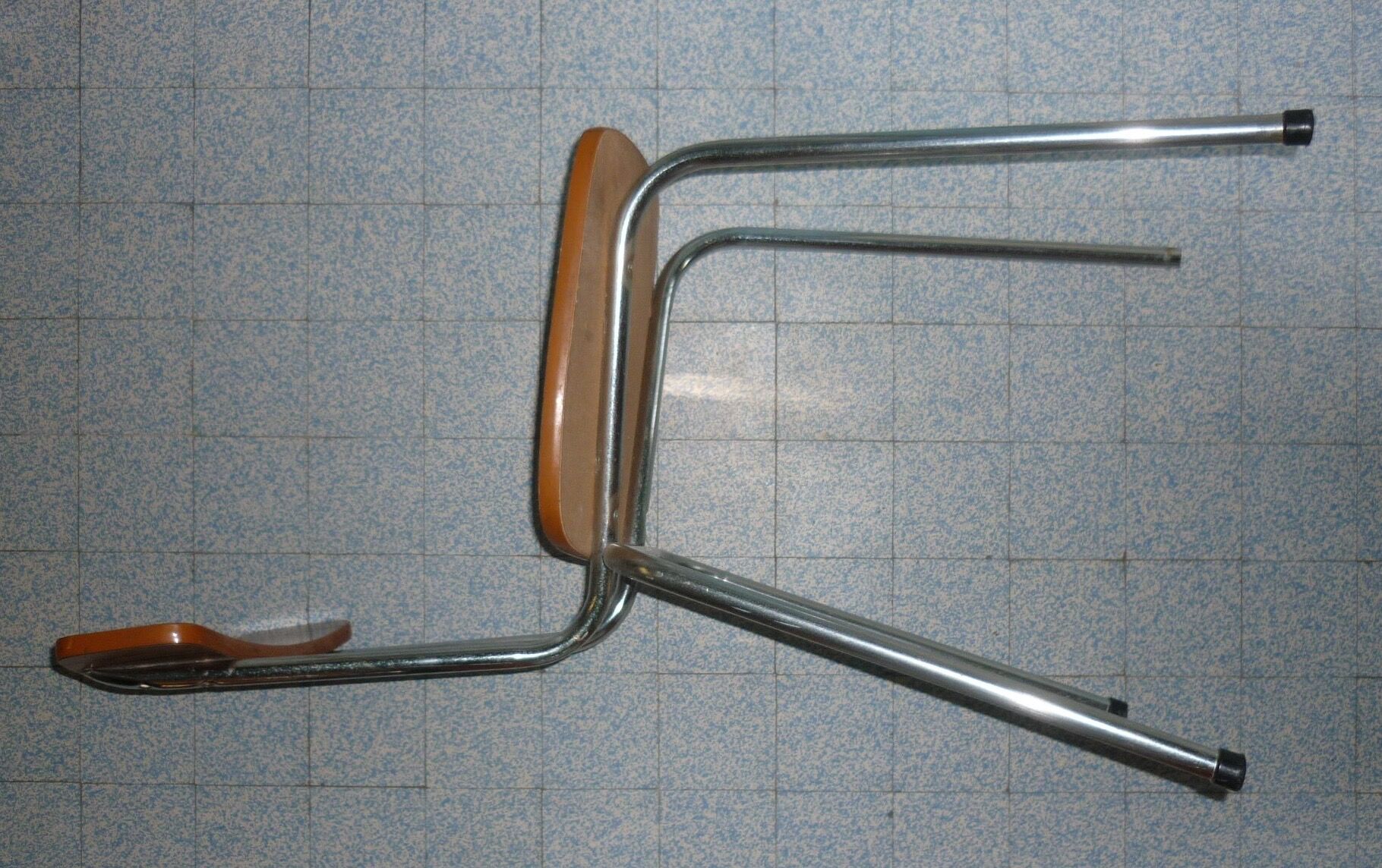 Wood-style formica kitchen chair