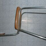 Wood-style formica kitchen chair