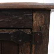 18th-century German primitive cabinet on sledge feet with forged hardware