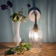Applique coudée tulipe vintage en verre