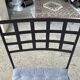 Set of 4 wrought iron chairs with seat cushions