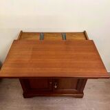 Small 70s TV cabinet in solid cherry wood