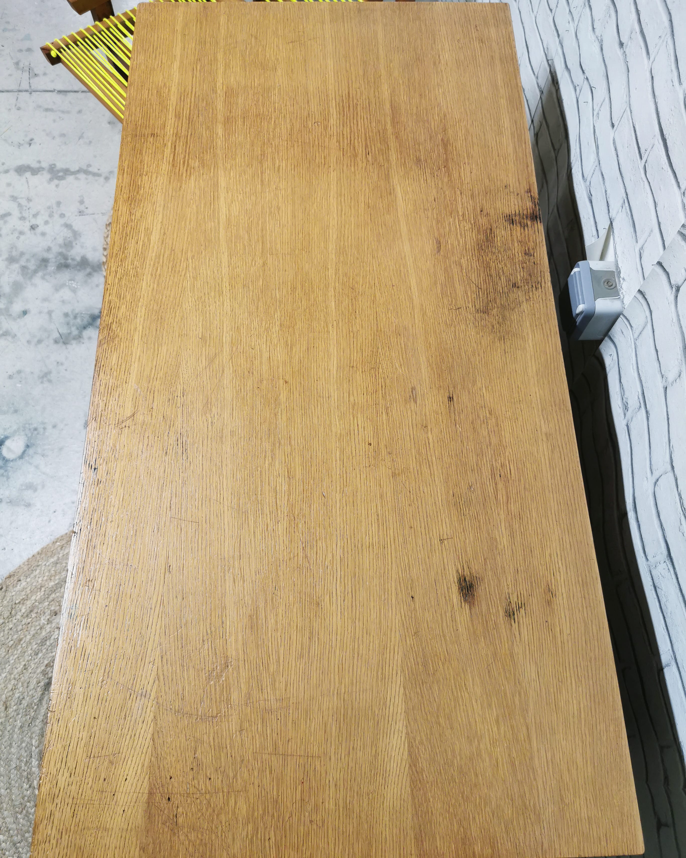 Vintage desk wooden feet compasses