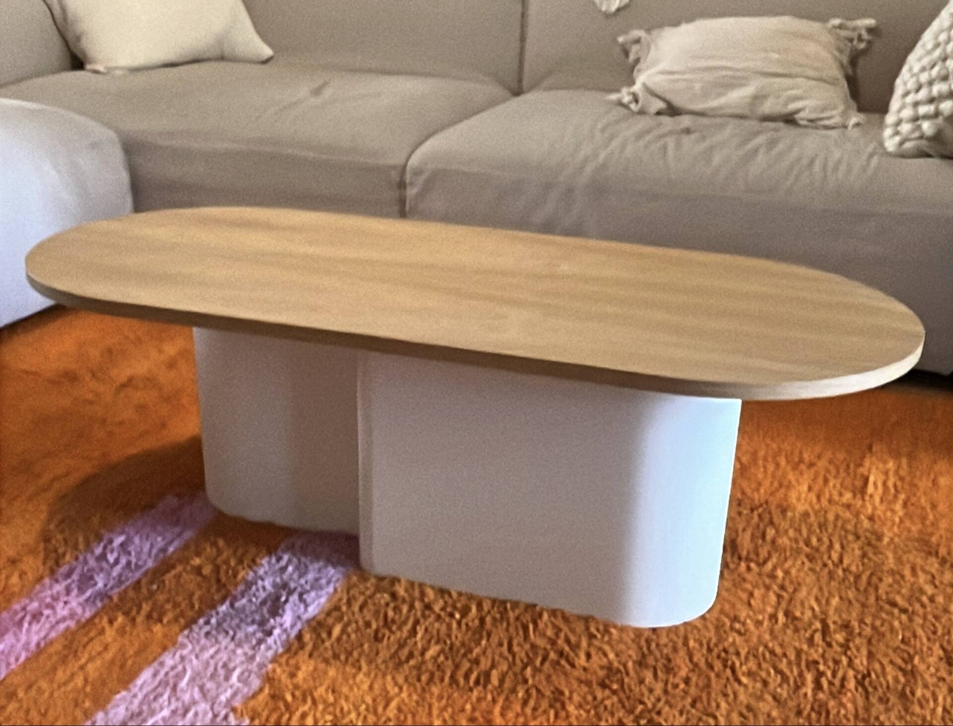 Noo.ma Looi Coffee Table – Wood & Beige – Scandinavian Design