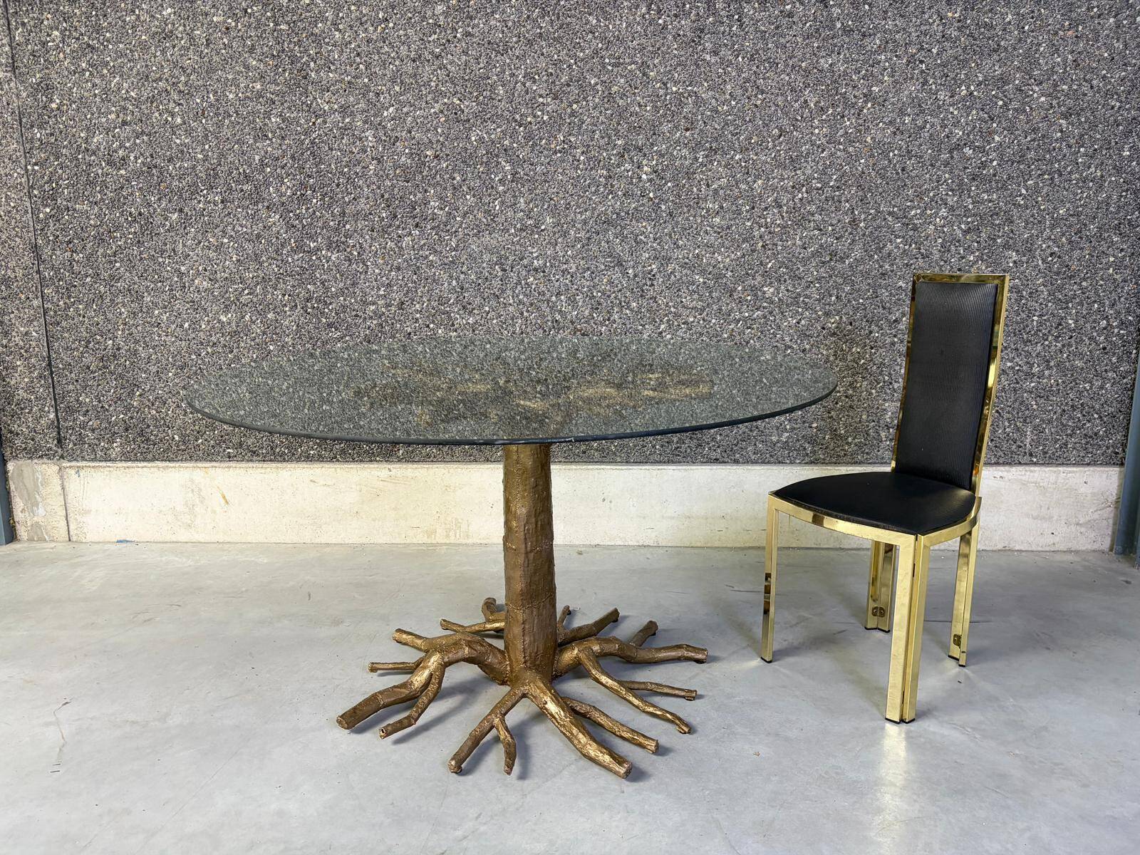 Table à manger en branche d'arbre, années 1980