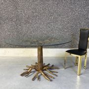 Table à manger en branche d'arbre, années 1980