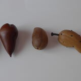 Exotic wood vintage fruit platter