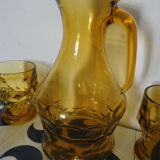 Service a orangeade verre ambré