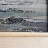 Signed marine painting