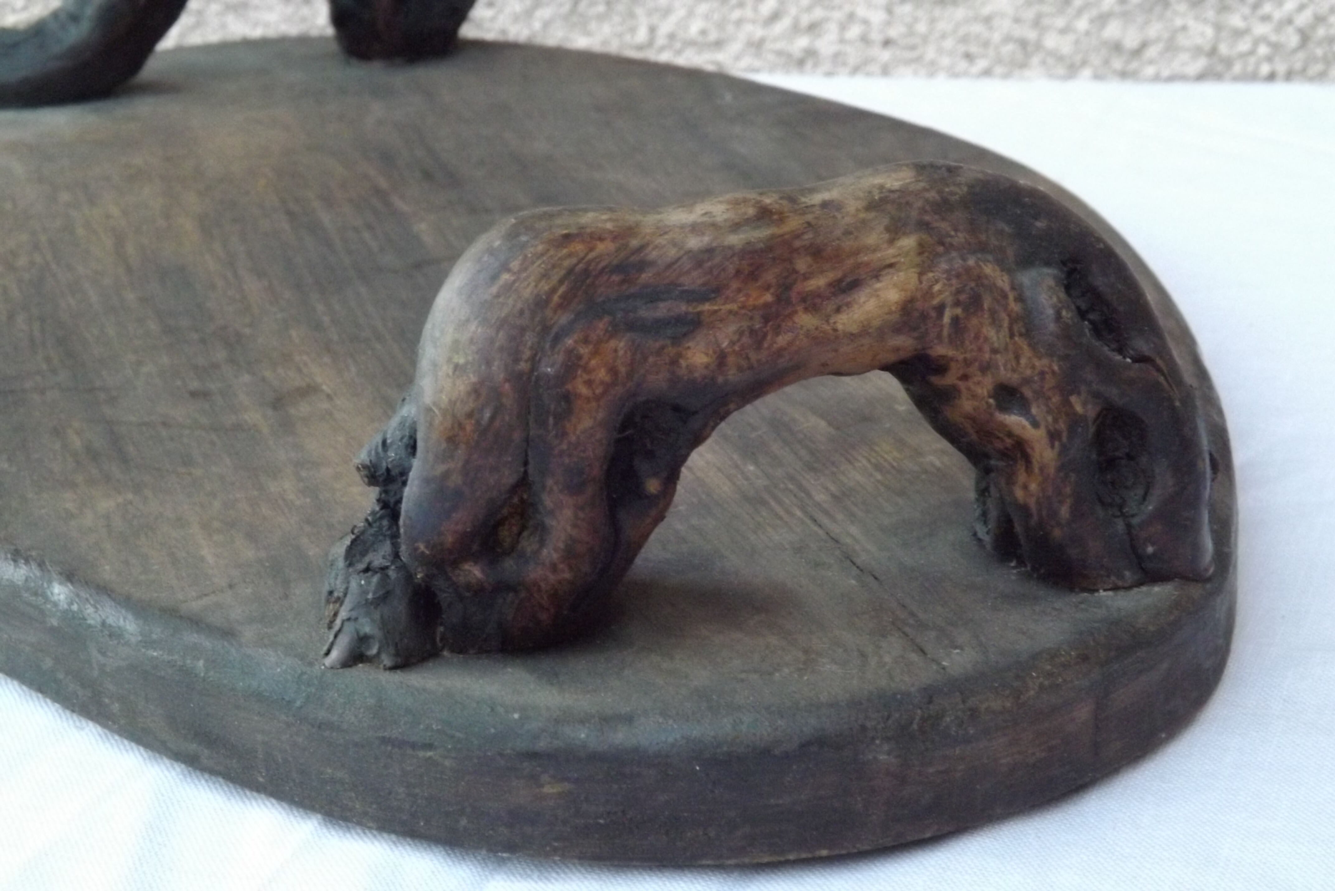 Old vine handles wooden tray