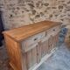 Buffet rustique français années 1920 – Buffet en pin ancien – Îlot de cuisine – Meuble de rangement 3 portes
