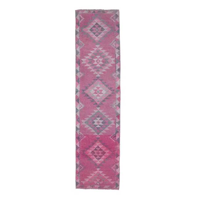 1970s Turkish Handmade Wool Runner Rug 80x321