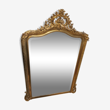 Miroir ancien style Louis XV biseauté