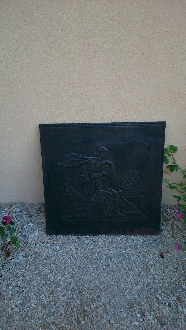 Plaque de cheminée en fonte XIX siècle