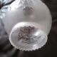 Globe tulip lampshade frosted engraved glass
