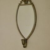 Pair of vintage mirror sconces in tin