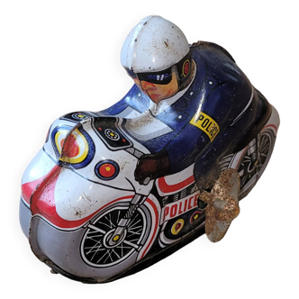 Sheet metal police motorcycle - vintage