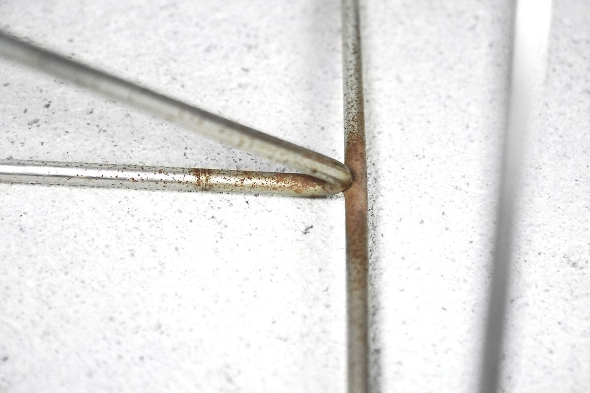 Minimalist Metal X-Line Chairs by Niels Jørgen Haugesen for Hybodan, 1970s, Set of 4