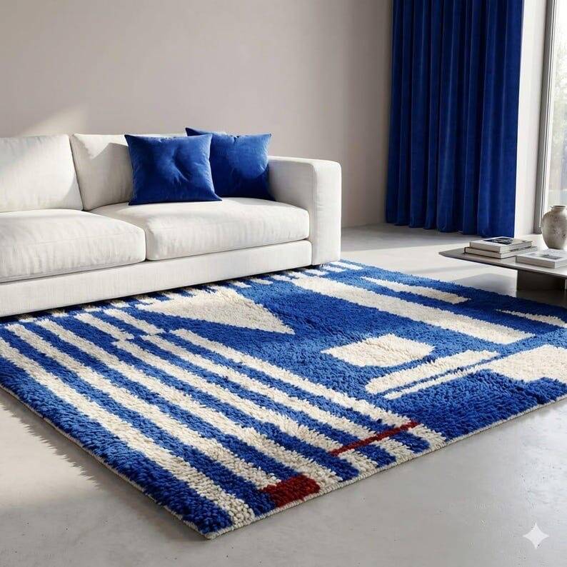 Beni Ourain Berber rug made of pure wool, handmade, 200/300 cm.