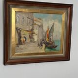 Swedish Oil on Panel – “Venice” by Knut Norman – Vintage & Framed