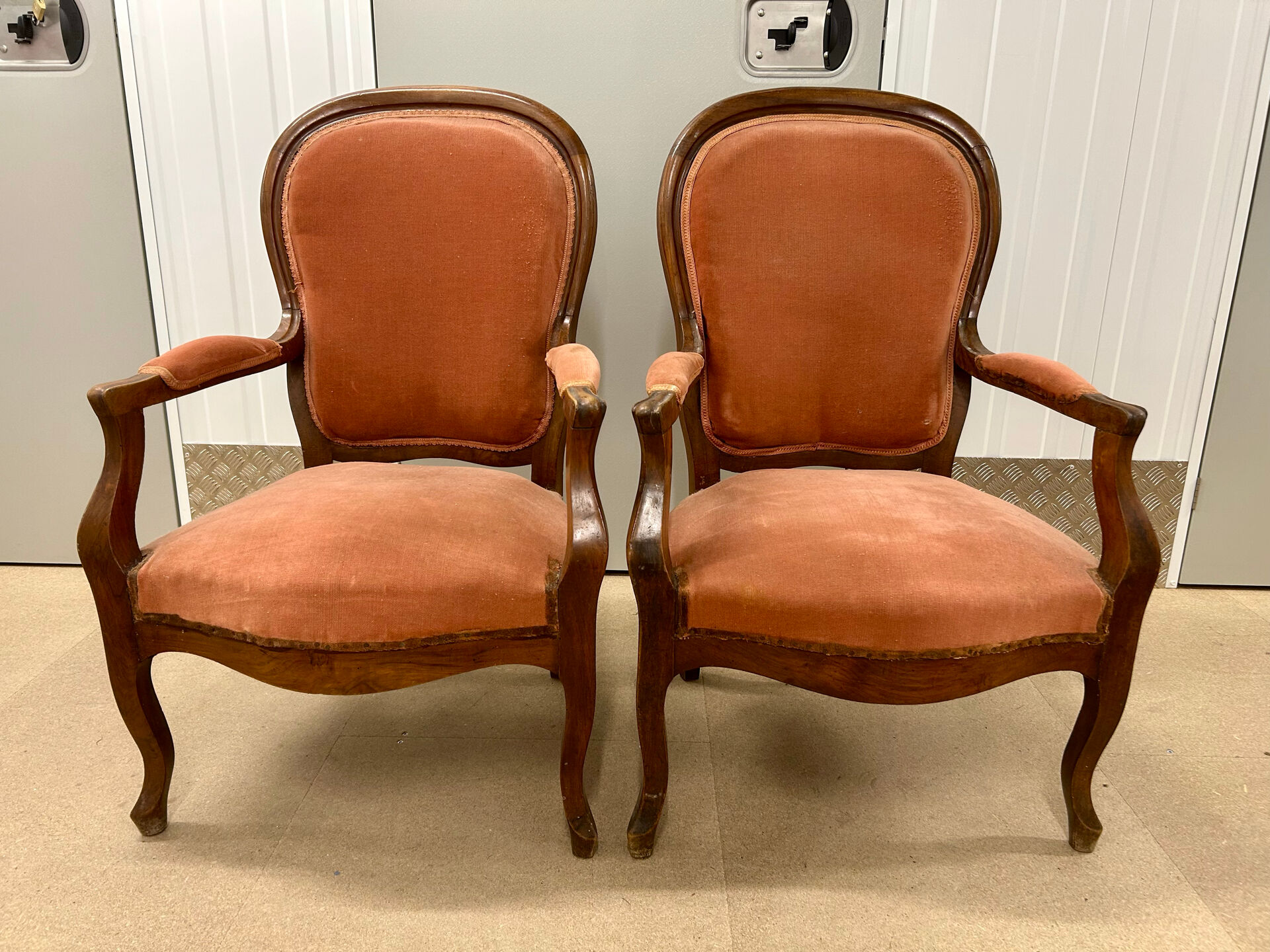 Pair of Voltaire armchairs in the Napoléon III style (19th century)
