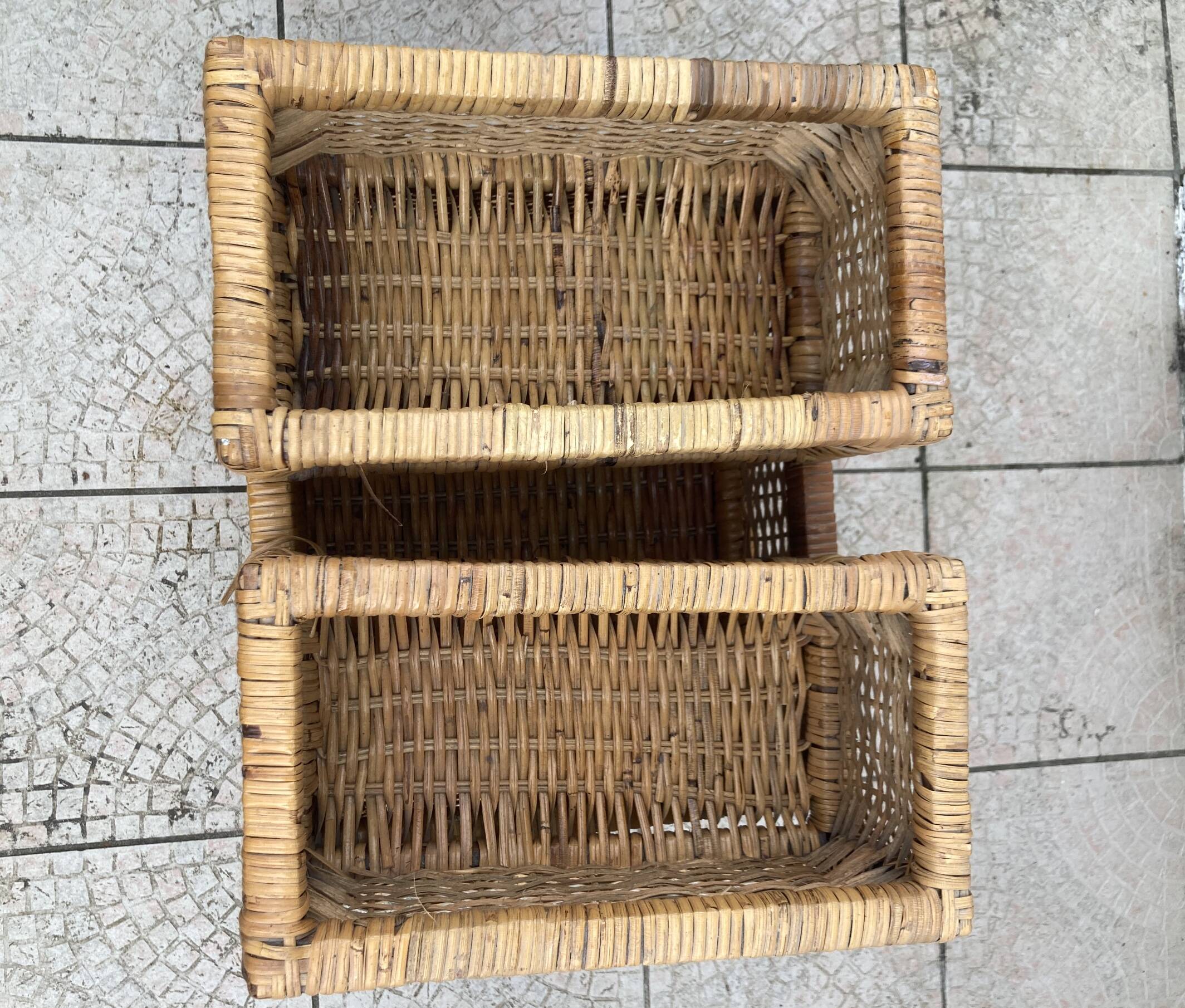 Vintage rattan chiffonier