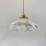 Holophane glass pendant light