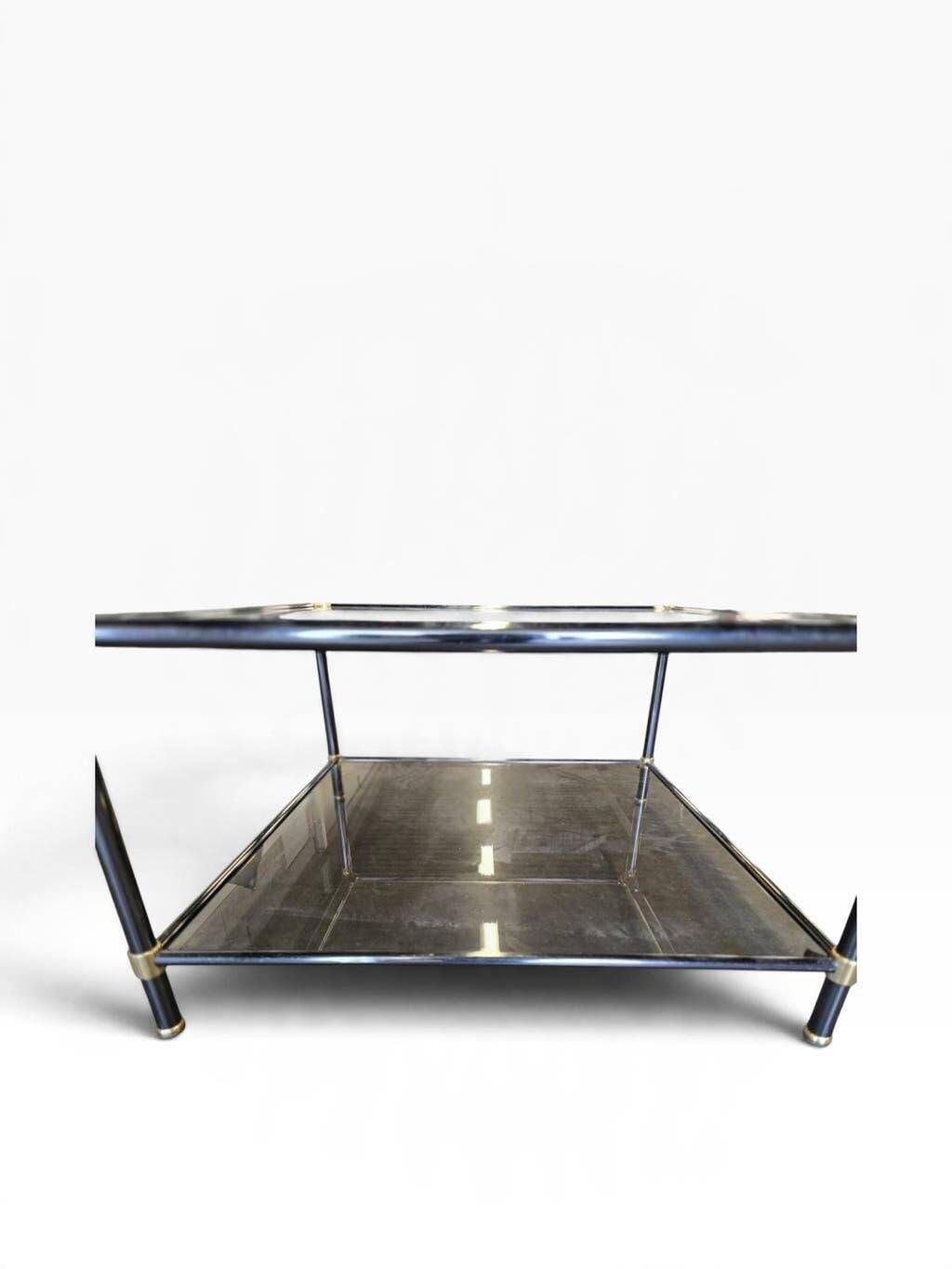 Vintage coffee table in smoked glass