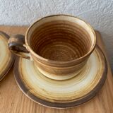 Pair of Longchamp earthenware cups