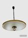 Glass and brass pendant light in the style of Pietro Chiesa, Italy 1970s