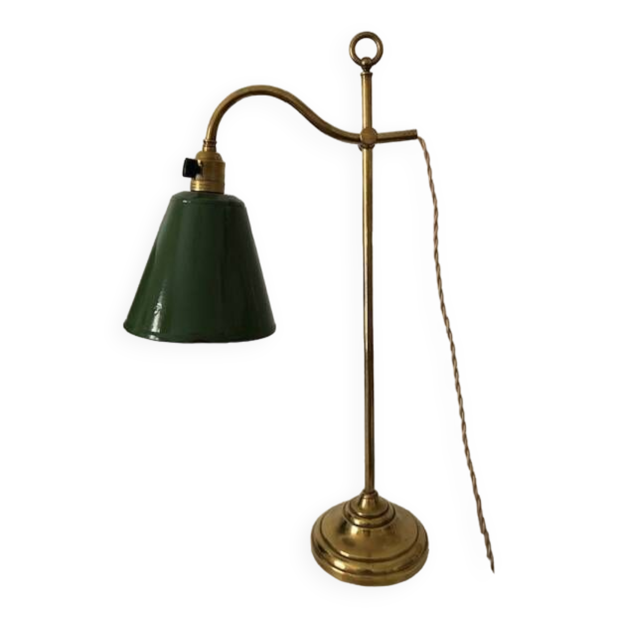 Old desk lamp, brass workshop