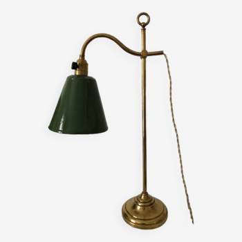 Lampe ancienne de bureau, d’atelier en laiton