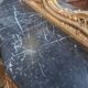 Mirror and console set in Louis XV style.