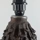 Brutalist ceramic lamp base, mid-20th century.