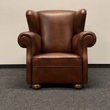 Vintage chesterfield style wingback armchair