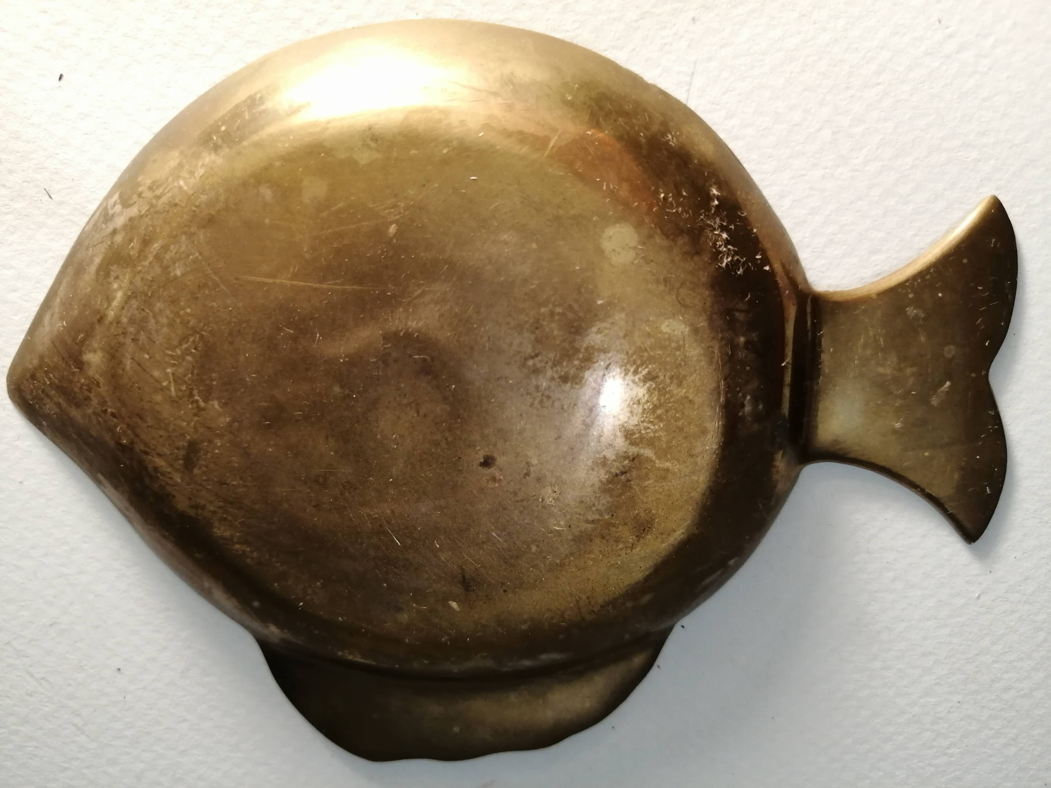 Brass fish trinket bowl 1950